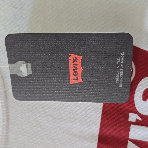 LEVI'S BRAND SIGNATURE WOMENS LONG SLEEVES WHITE SWEATSHIRT MEDIUM - Picture 8 of 15